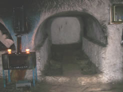 Inside the holy cave of the burrial place of the great elder Hillel.
