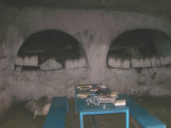 A praying area inside the cave of Hillel Hazaken.